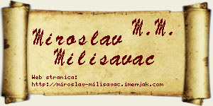 Miroslav Milisavac vizit kartica